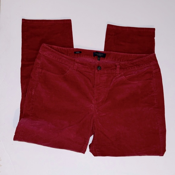 Talbots Pants - Talbots Heritage Burgundy Corduroy Pants